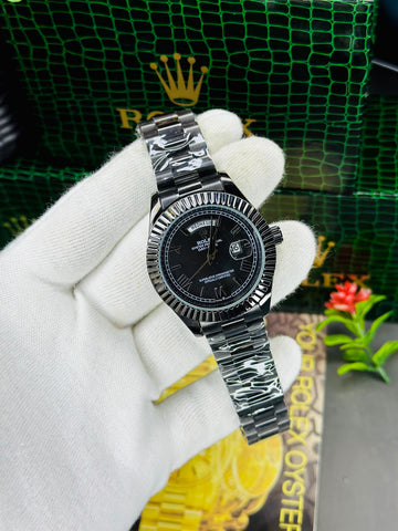 Rolex Inspired Black Master Lock Watch