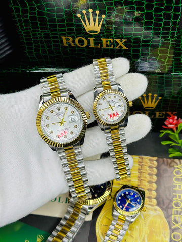 Rolex Inspired Couple Master Lock Watch Set