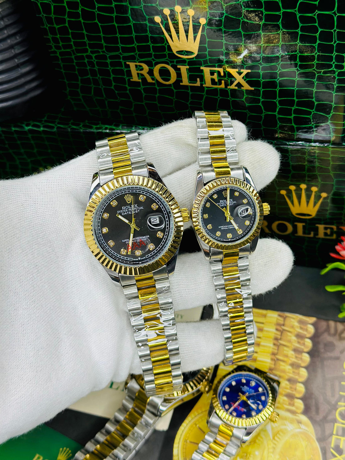 Rolex Inspired Couple Master Lock Watch Set