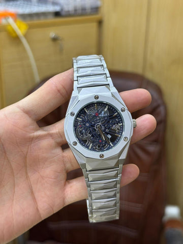 Hublot Inspired Heavy Chain Master Lock Watch – Premium Color Finish