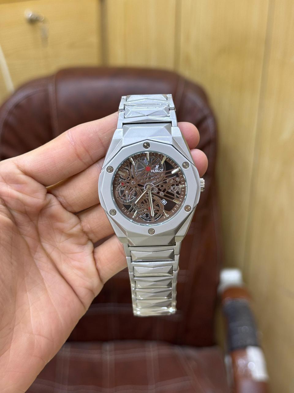 Hublot Inspired Heavy Chain Master Lock Watch